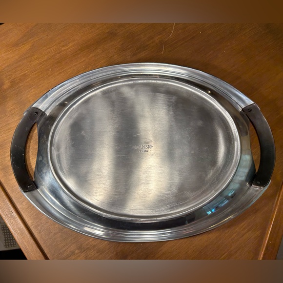 Dansk Rivet Aluminum Hollowware Serving Tray Marked: PT/MA - Picture 4 of 9